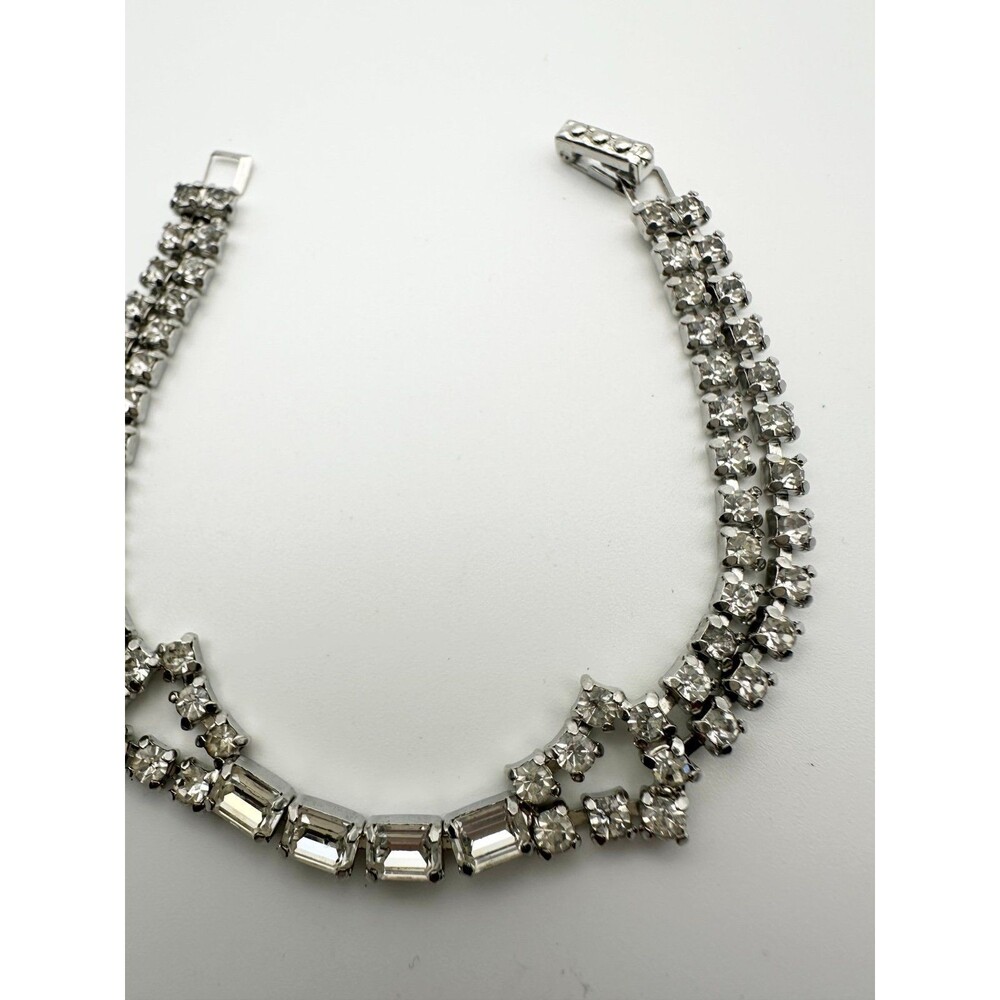 Vintage Kramer rhinestone bracelet 7.25”
